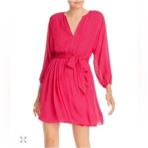 Joie Pink V-Neck Dress- Favia